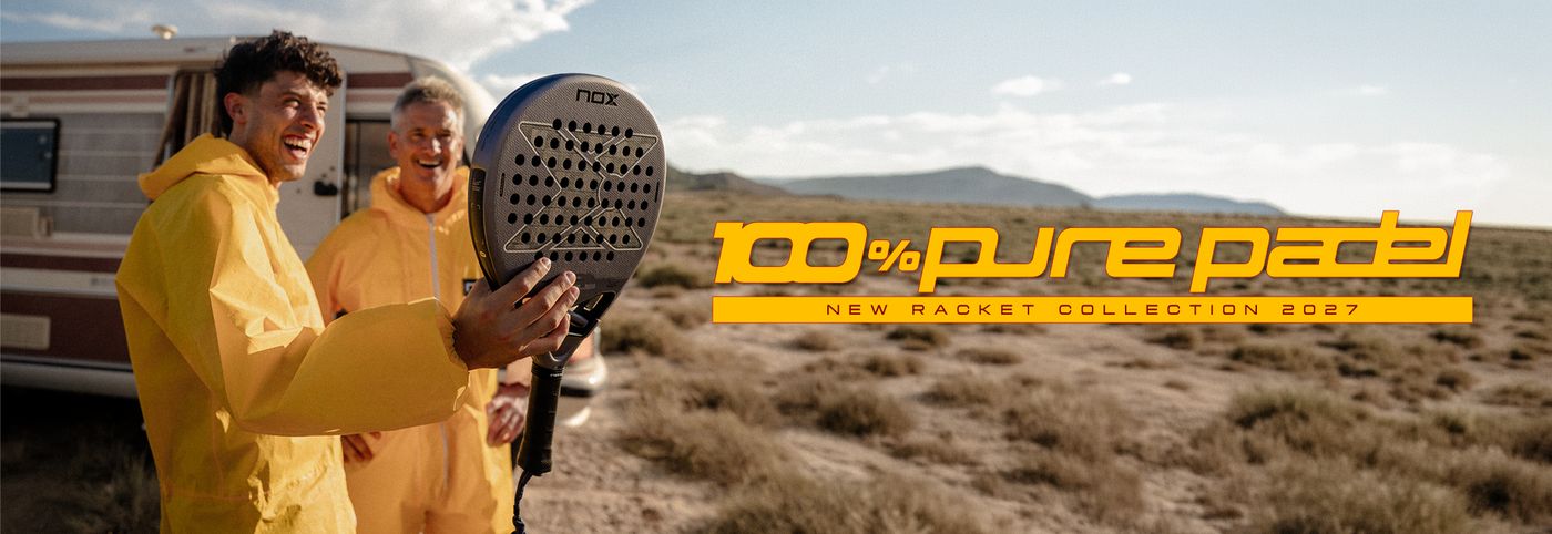 NOX: 2027 collection "100% Pure Padel" homepage banner