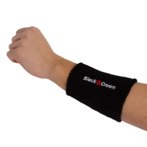 Black Crown Long wristband, front